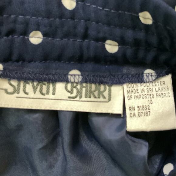 Steven Barry Skirt Top Set Womens 10 Pleated Skirt Short Sleeve Blouse Polka Dot - Picture 10 of 10